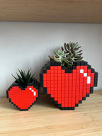 Heart Decorative Plant Pot | Retro Cozy Gaming | Valentines day gift| Cute Planter