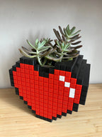 Heart Decorative Plant Pot | Retro Cozy Gaming | Valentines day gift| Cute Planter