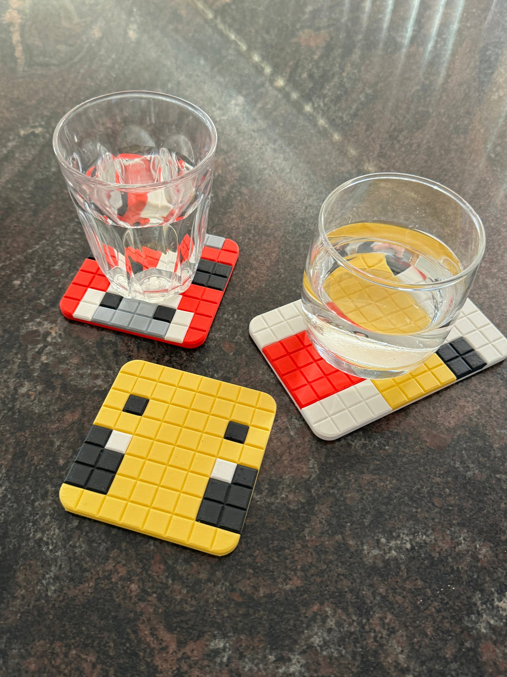 Minecraft Coasters | Retro Cozy Gaming | Kids videogame gift | Cute Dinner Decor