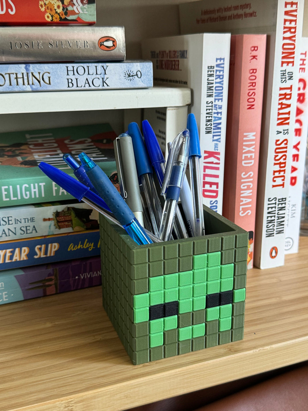 Minecraft Stationary Holders OR Decorative Plant Pot - Zombie, Spider | Retro Cozy Gaming | Kids videogame gift | Cute Office Table Decor