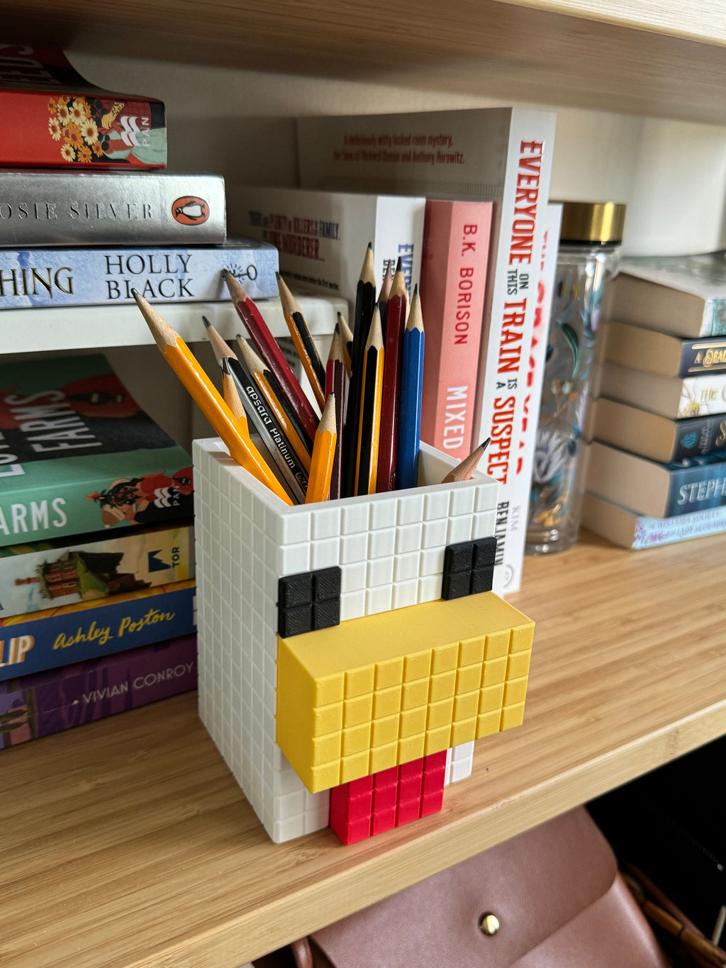 Minecraft Stationary Holders OR Decorative Plant Pot - Chicken, Bee, Mooshroom Cow | Cozy Gaming | Kids Videogame Gift | Office Table Decor