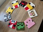 Minecraft Coasters | Retro Cozy Gaming | Kids videogame gift | Cute Dinner Decor