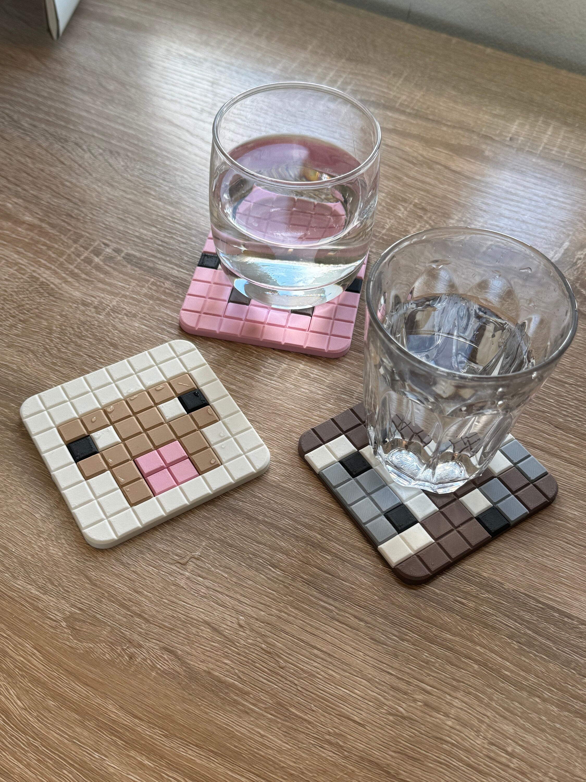 Minecraft Coasters | Retro Cozy Gaming | Kids videogame gift | Cute Dinner Decor