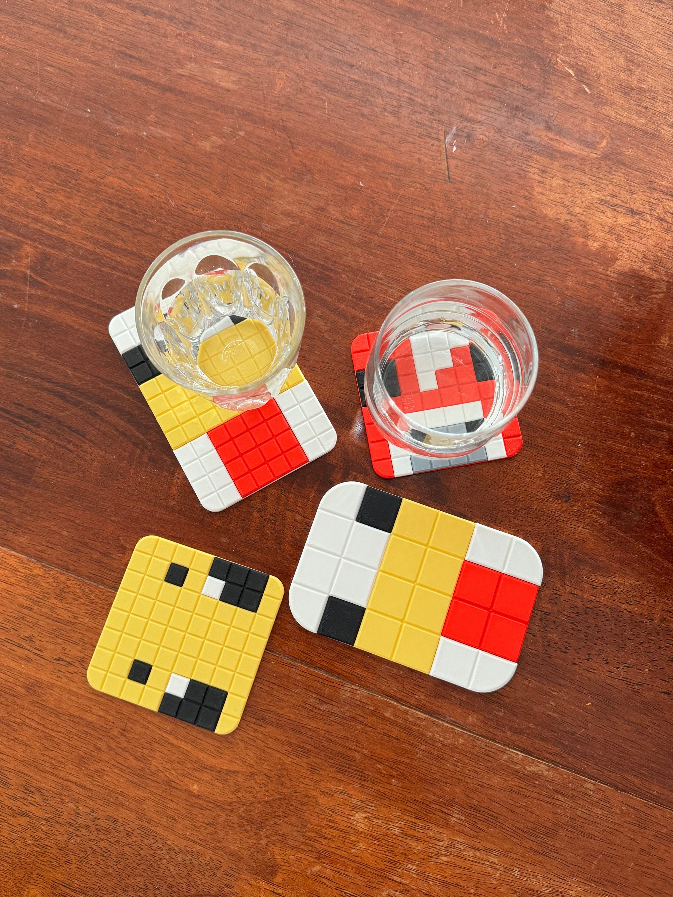 Minecraft Coasters | Retro Cozy Gaming | Kids videogame gift | Cute Dinner Decor