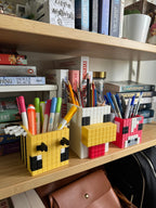 Minecraft Stationary Holders OR Decorative Plant Pot - Chicken, Bee, Mooshroom Cow | Cozy Gaming | Kids Videogame Gift | Office Table Decor