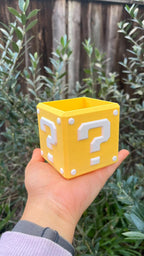 Mario Question Block Stationary Holder: Gaming Desk Decor