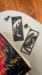 Fourth Wing / Throne of Glass Bookmark with Charm - Empyrean Fantasy Decor