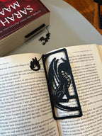 Fourth Wing / Throne of Glass Bookmark with Charm - Empyrean Fantasy Decor