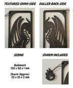 Fourth Wing / Throne of Glass Bookmark with Charm - Empyrean Fantasy Decor