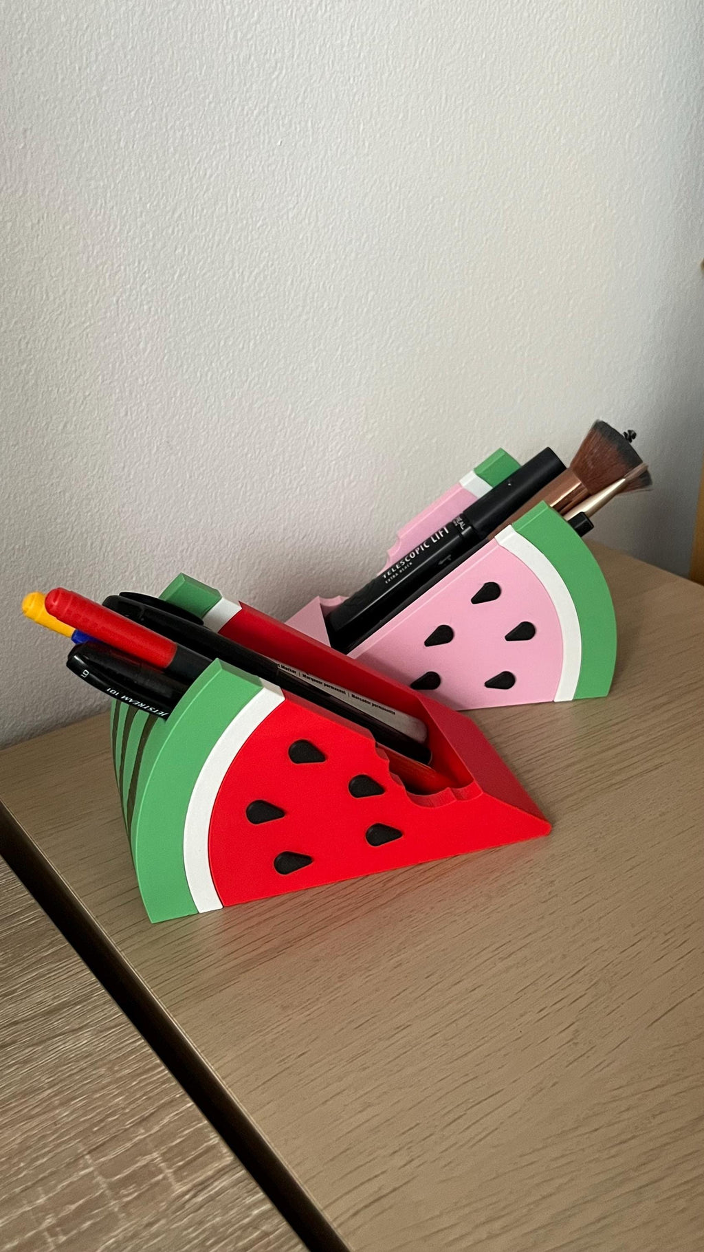 Watermelon Desk Organizer: Pen & Makeup Brush Holder