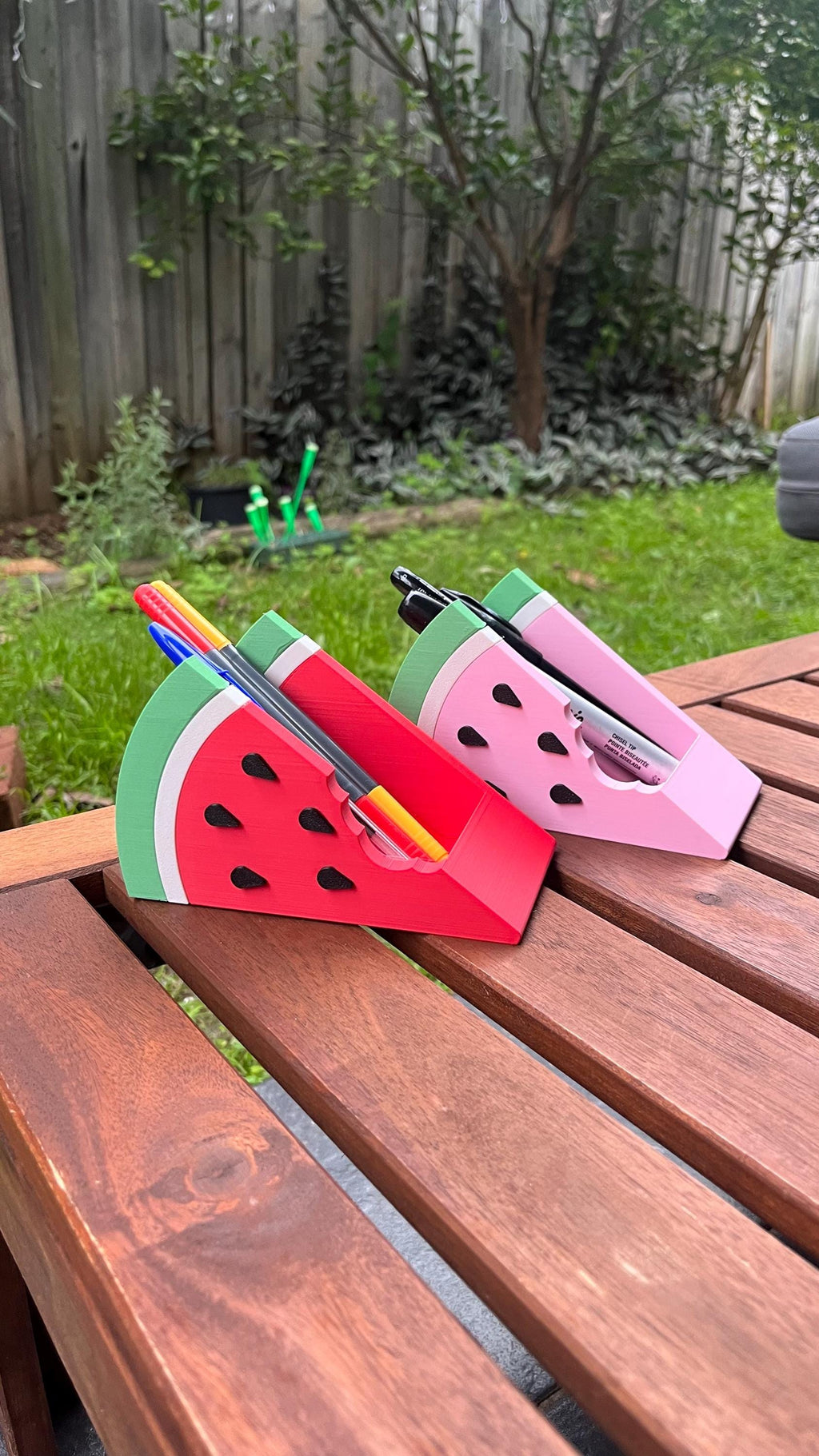 Watermelon Desk Organizer: Pen & Makeup Brush Holder