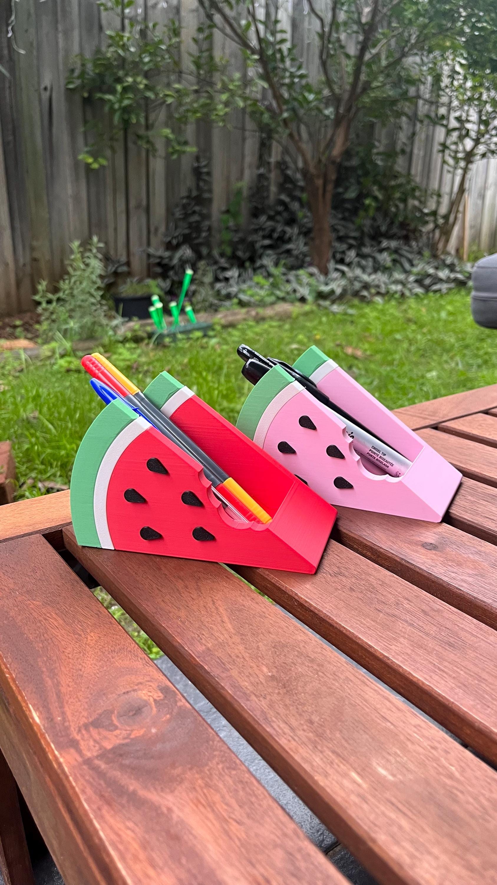 Watermelon Desk Organizer: Pen & Makeup Brush Holder