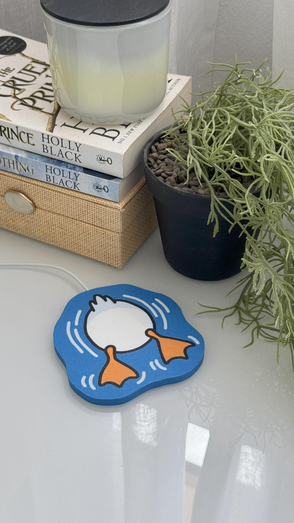 Magsafe Charger Decorative Cover - Goose Butt - Bedside Table