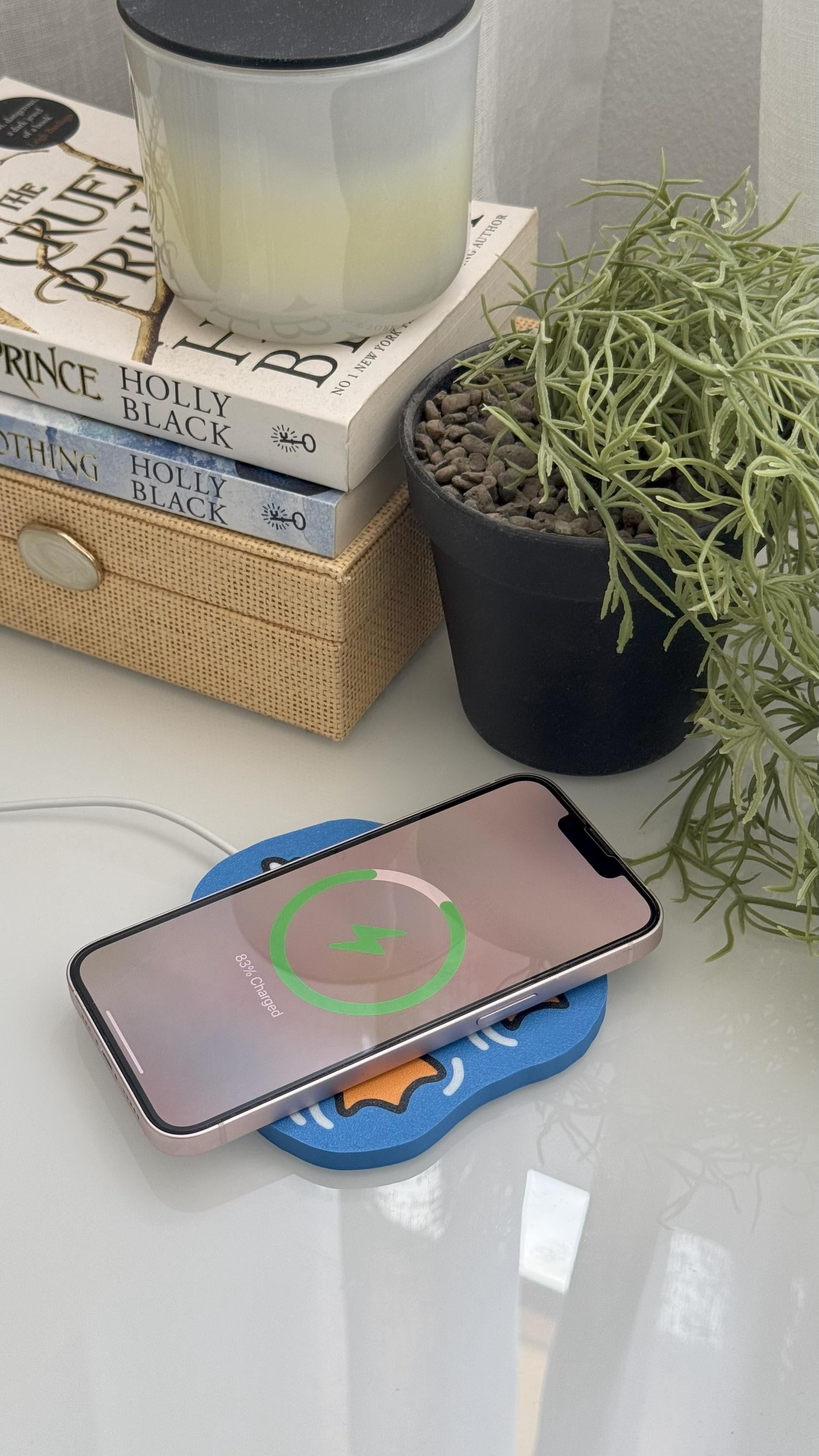 Magsafe Charger Decorative Cover - Goose Butt - Bedside Table