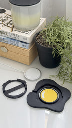 Magsafe Charger Decorative Cover - Egg Splat - Bedside Table