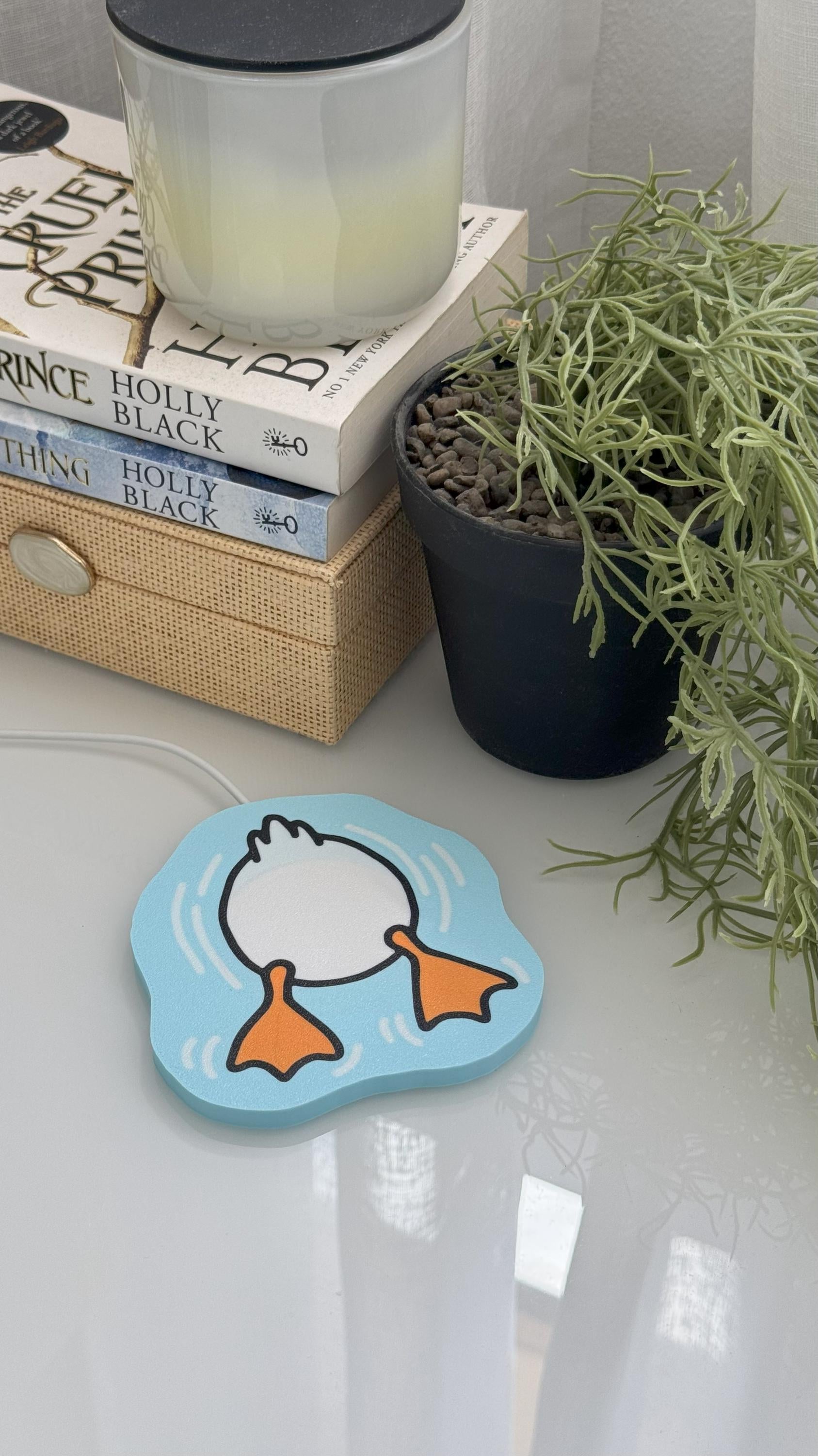 Magsafe Charger Decorative Cover - Goose Butt - Bedside Table