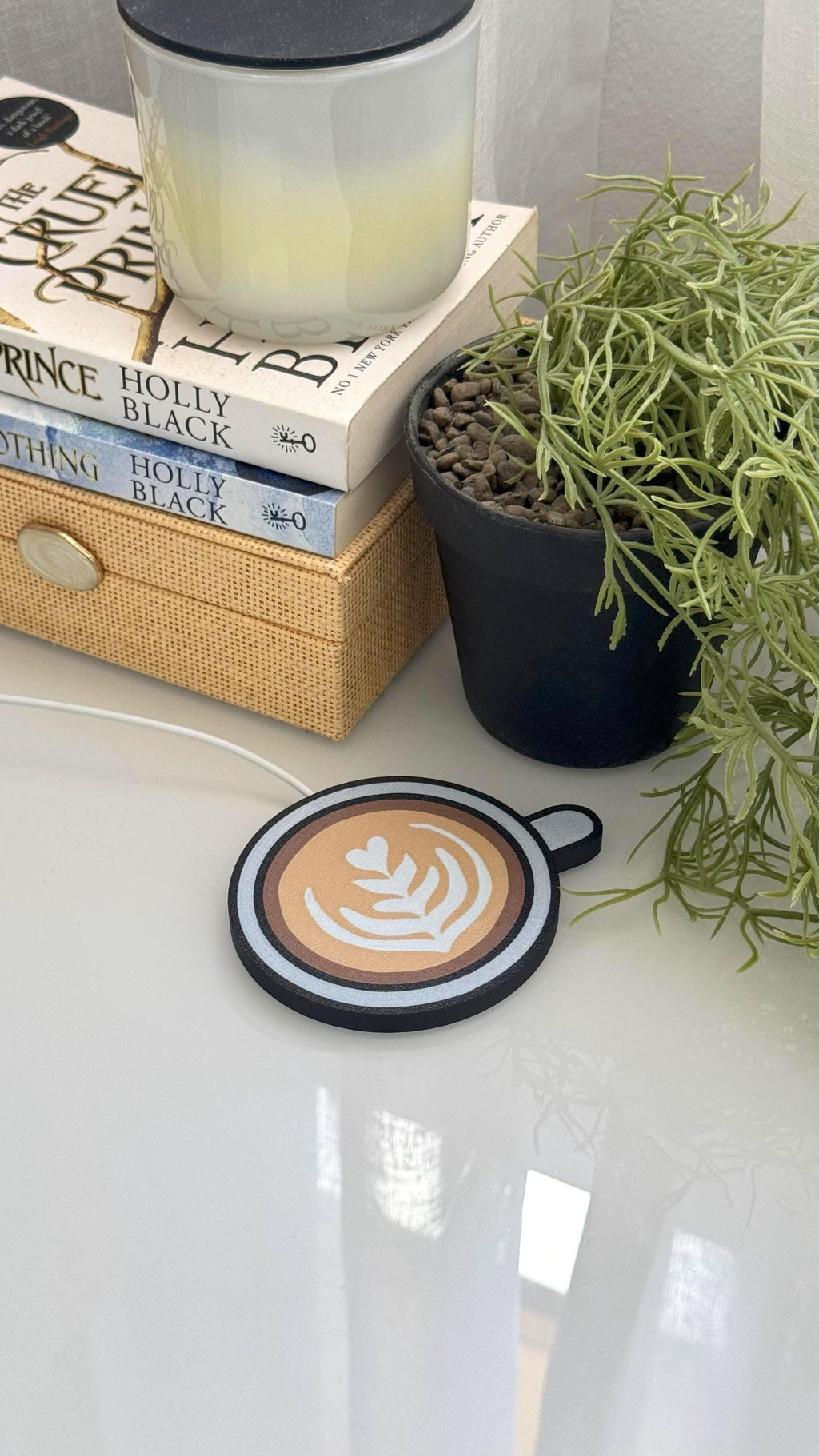 Magsafe Charger Decorative Cover - Coffee Mug - Bedside Table