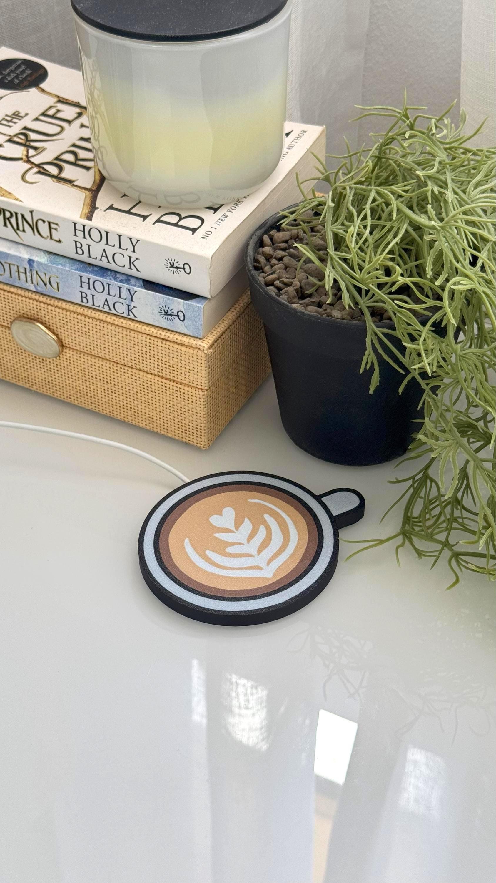 Magsafe Charger Decorative Cover - Coffee Mug - Bedside Table