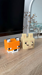 Minecraft Stationary Holders - Llama, Fox - Minecraft Movie Set | Retro Cozy Gaming | Kids videogame gift | Cute Office Table Decor