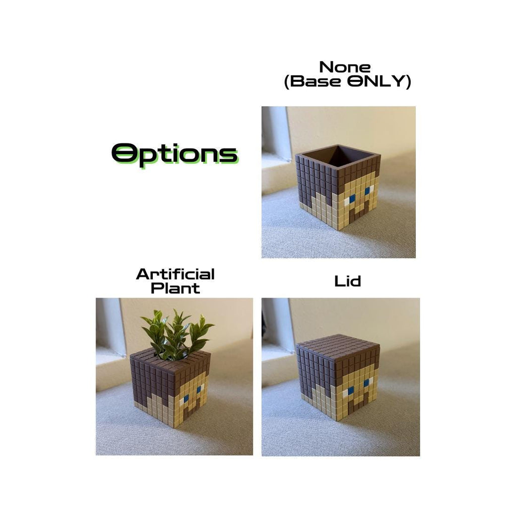 Minecraft Stationary Holders - Steve and Villager - Minecraft Movie Set | Retro Cozy Gaming | Kids videogame gift | Cute Office Table Decor