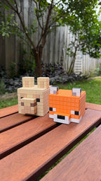 Minecraft Stationary Holders - Llama, Fox - Minecraft Movie Set | Retro Cozy Gaming | Kids videogame gift | Cute Office Table Decor