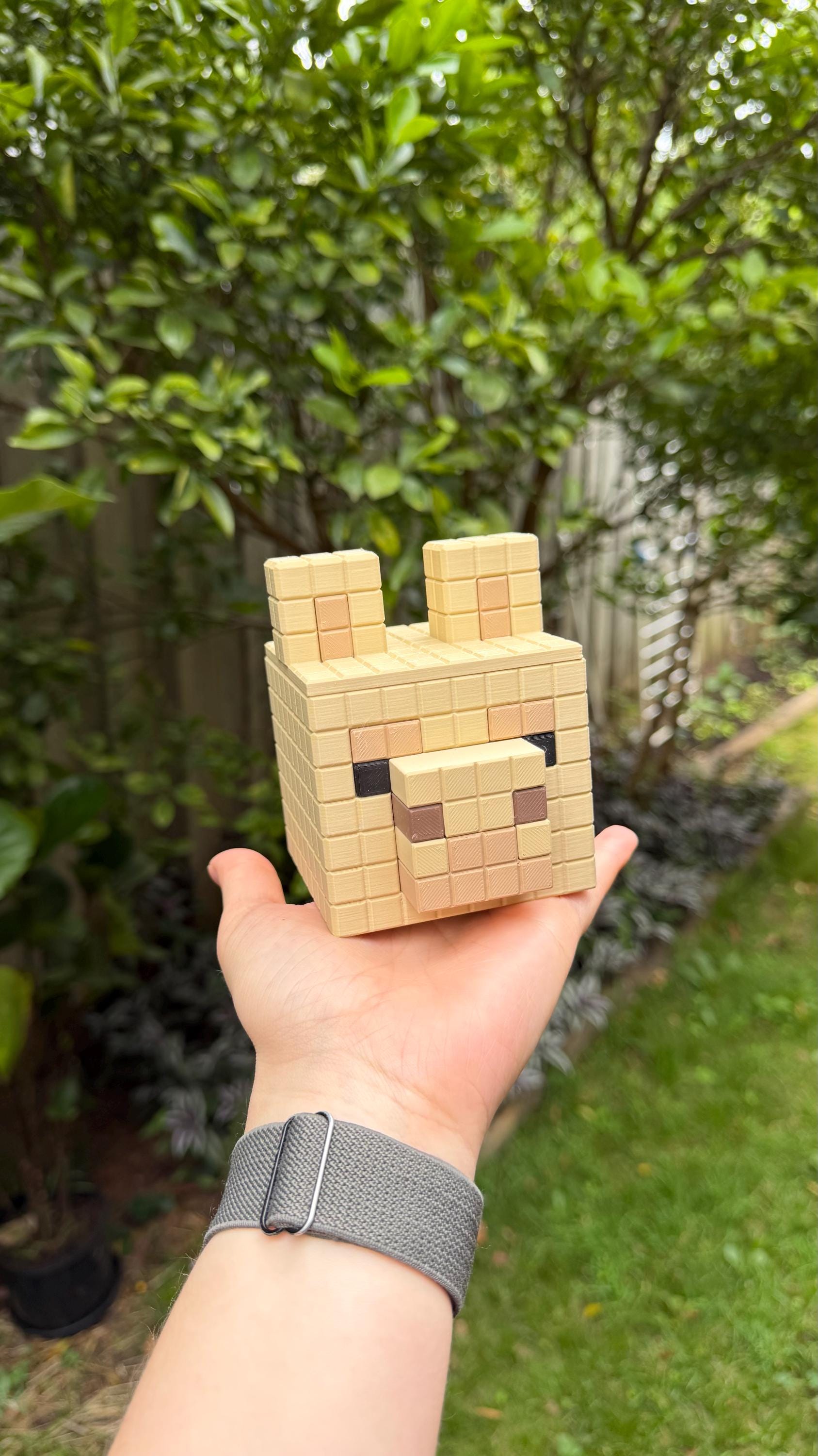 Minecraft Stationary Holders - Llama, Fox - Minecraft Movie Set | Retro Cozy Gaming | Kids videogame gift | Cute Office Table Decor