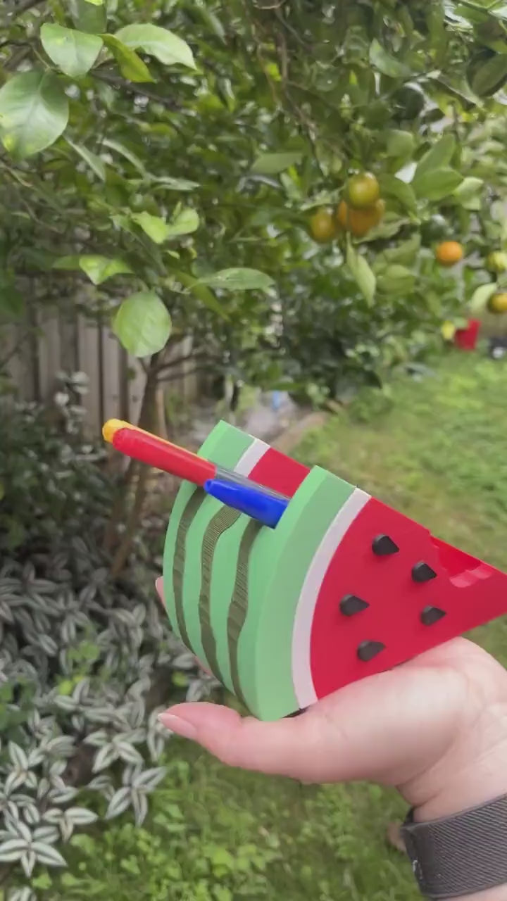 Watermelon Desk Organizer: Pen & Makeup Brush Holder